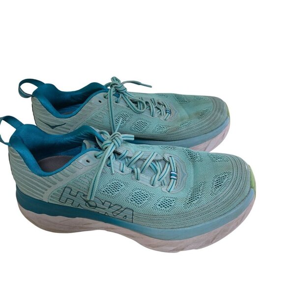 Hoka One One Bondi 6 Teal Blue Running Shoes Size 11 F27219L - Picture 2 of 9